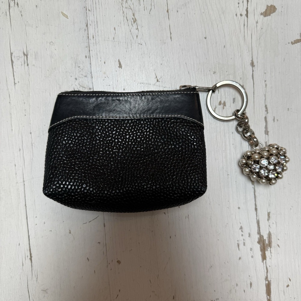 Vintage Mulberry Handbag Black Scotch Grain Leather Micro Bag & Coin Purse $1250 - Picture 12 of 15